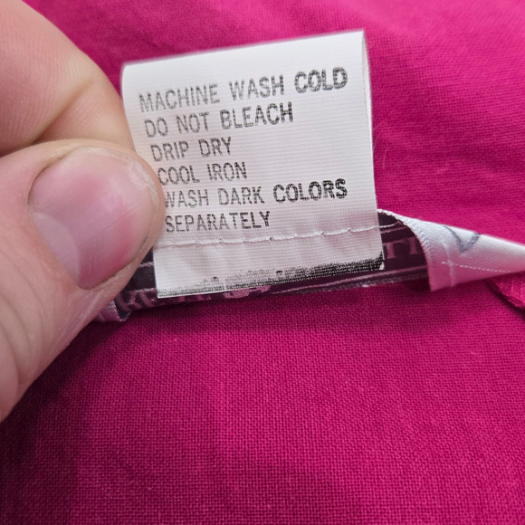 Vintage 80s Hot Pink Tracksuit Set Half Zip Jacket Straight Leg Pants Size Large - Picture 7 of 16